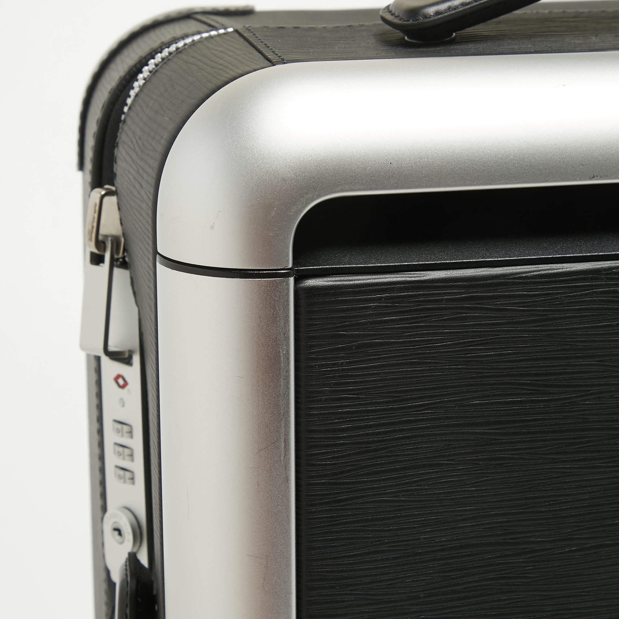 Men's Louis Vuitton Black Epi Leather Horizon 55 Suitcase For Sale