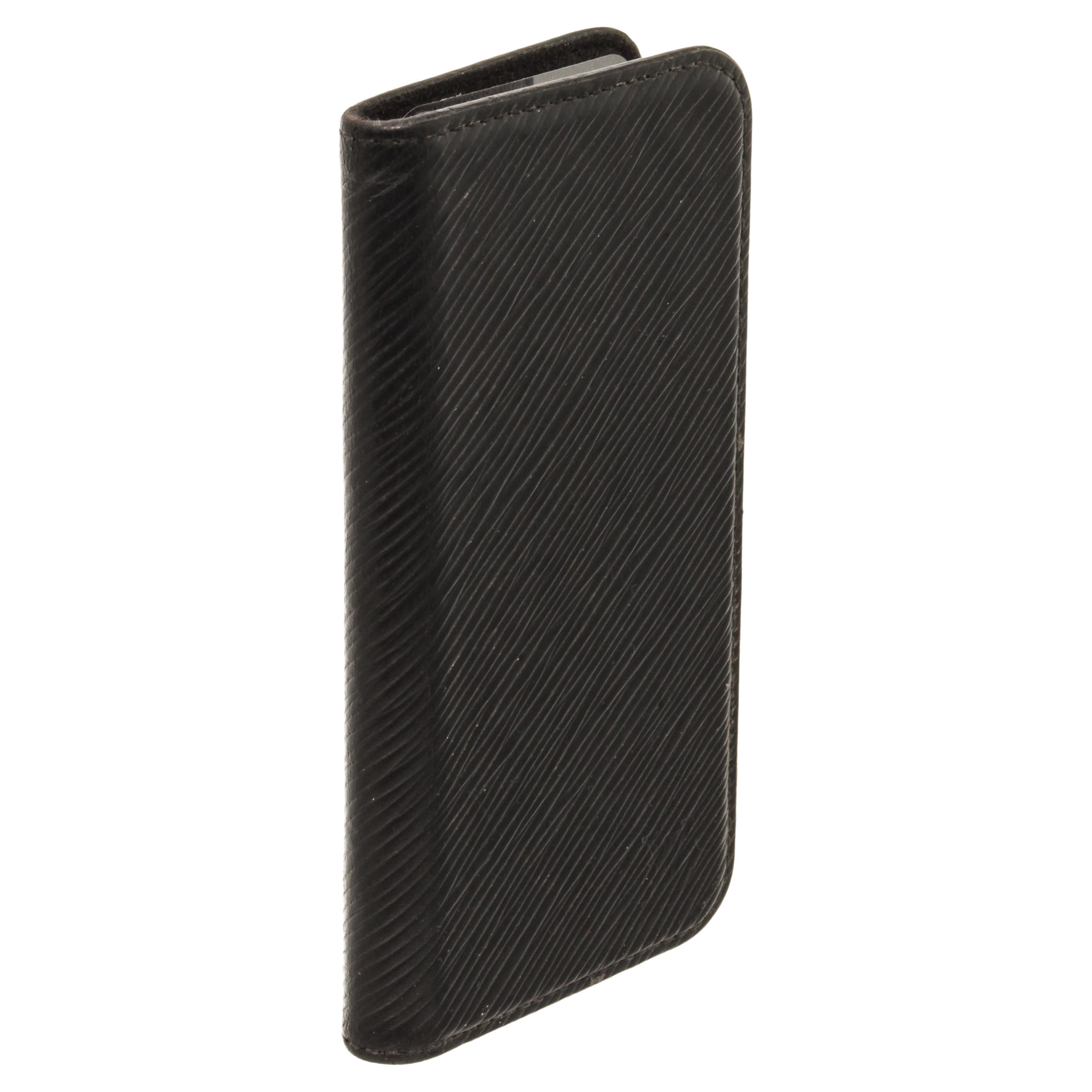 Louis Vuitton Black Epi Leather iPhone X Folio Case For Sale