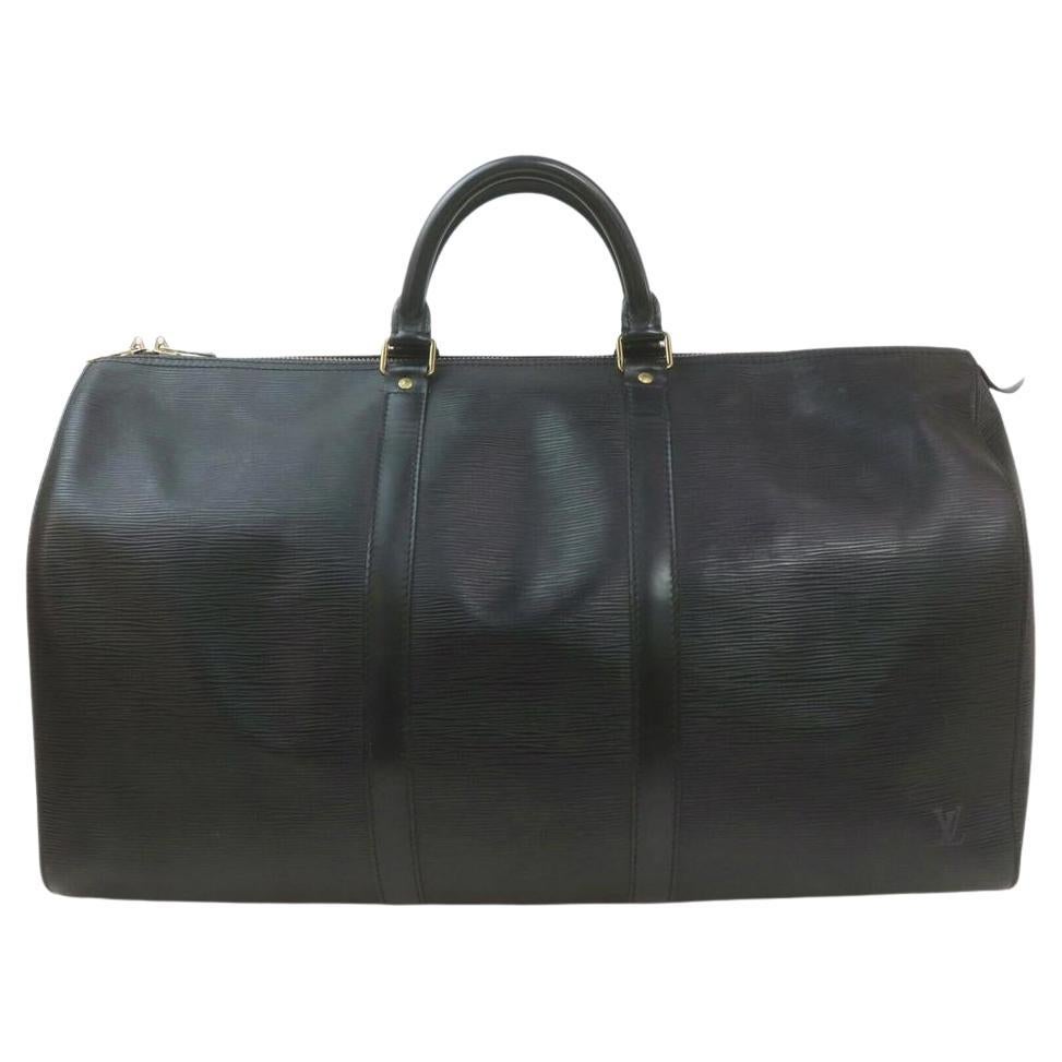 Louis Vuitton Black Epi Leather Keepall 50 Duffle bag 862432