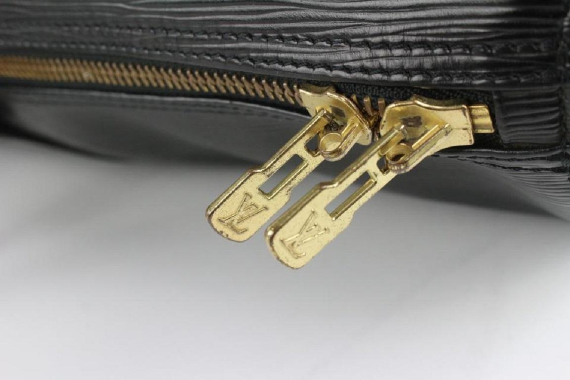 Louis Vuitton Black Epi Leather Keepall 55 Boston Duffle Bag 3LZ1020 1