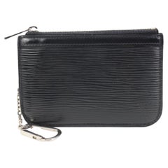 Louis Vuitton Black Epi Leather Key Pouch NM Pochette Cles 22lz420s