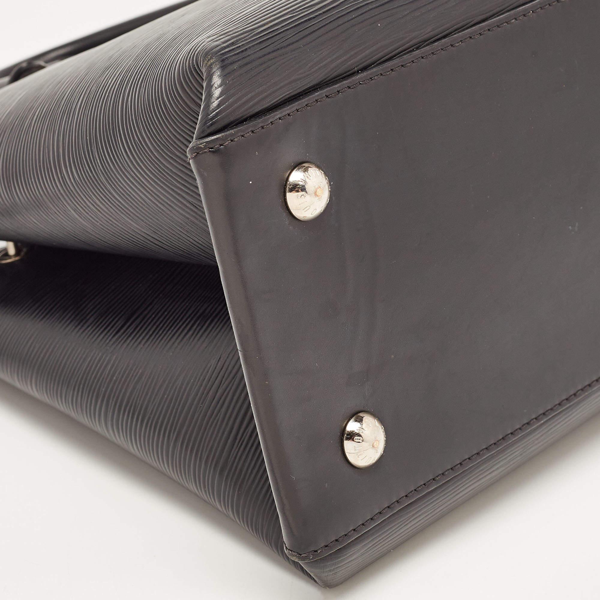 Louis Vuitton Black Epi Leather Kleber MM Bag For Sale 7
