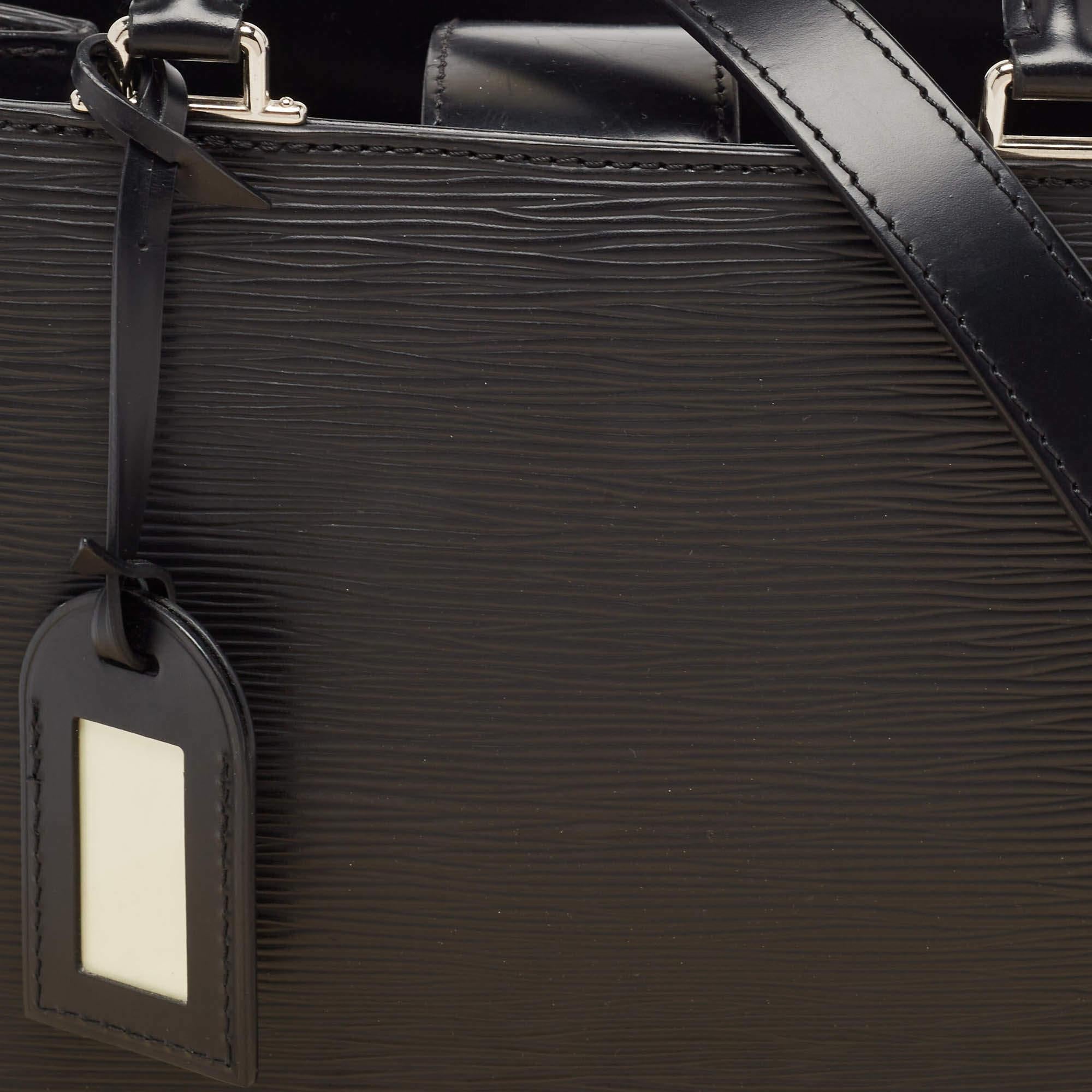 Louis Vuitton Black Epi Leather Kleber MM Bag For Sale 1