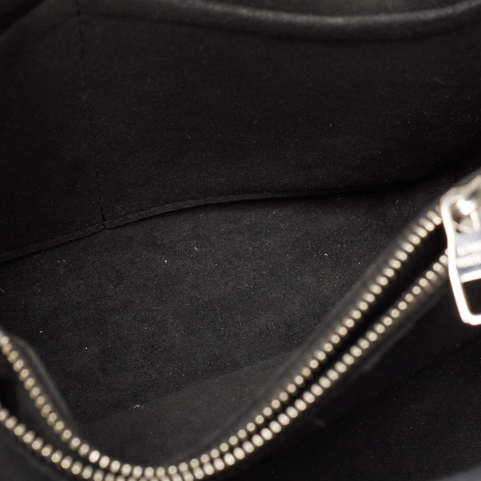 Louis Vuitton Black Epi Leather Kleber MM Bag For Sale 4