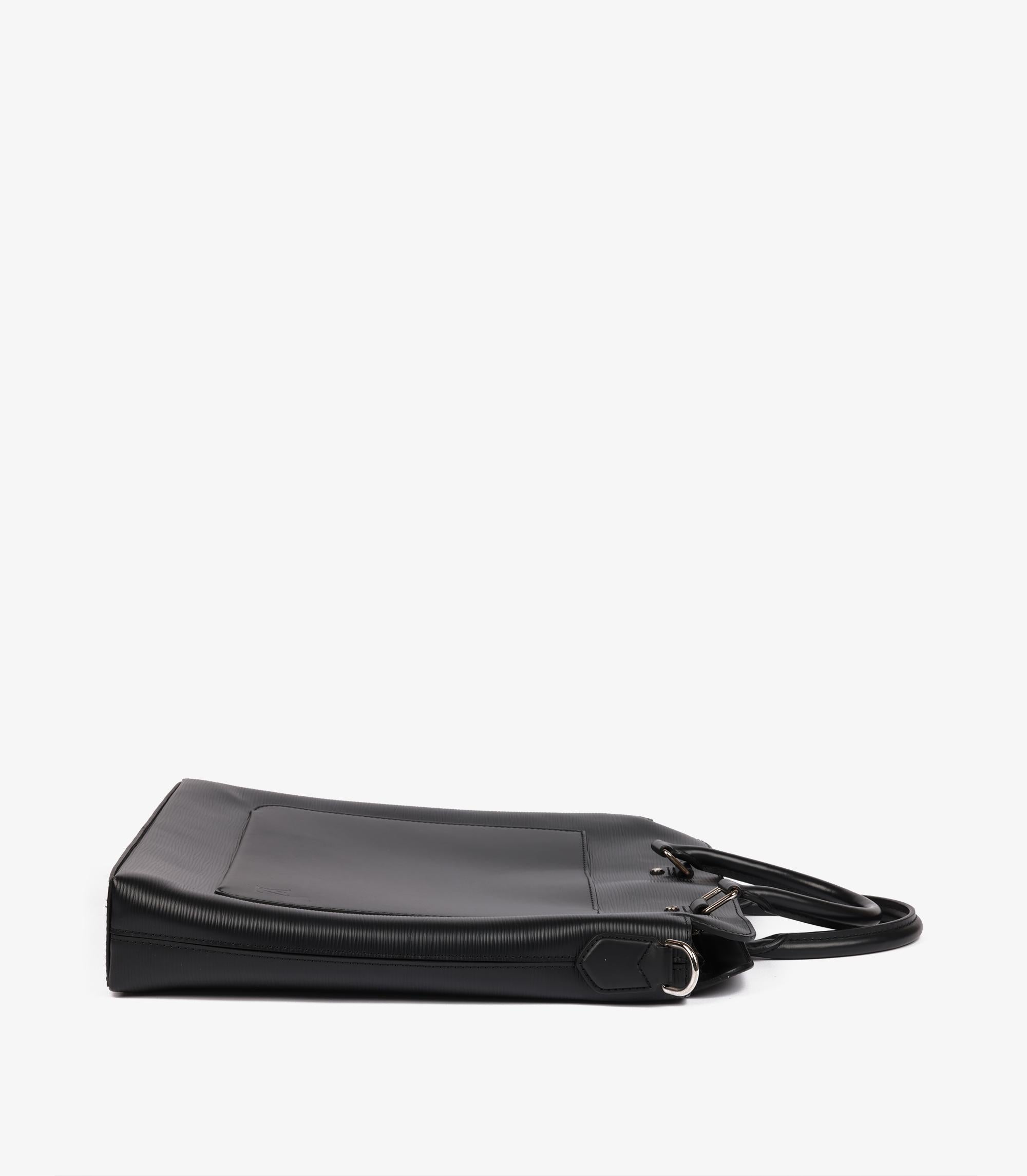 Louis Vuitton Large Brooks Tote en cuir épi noir en vente 2