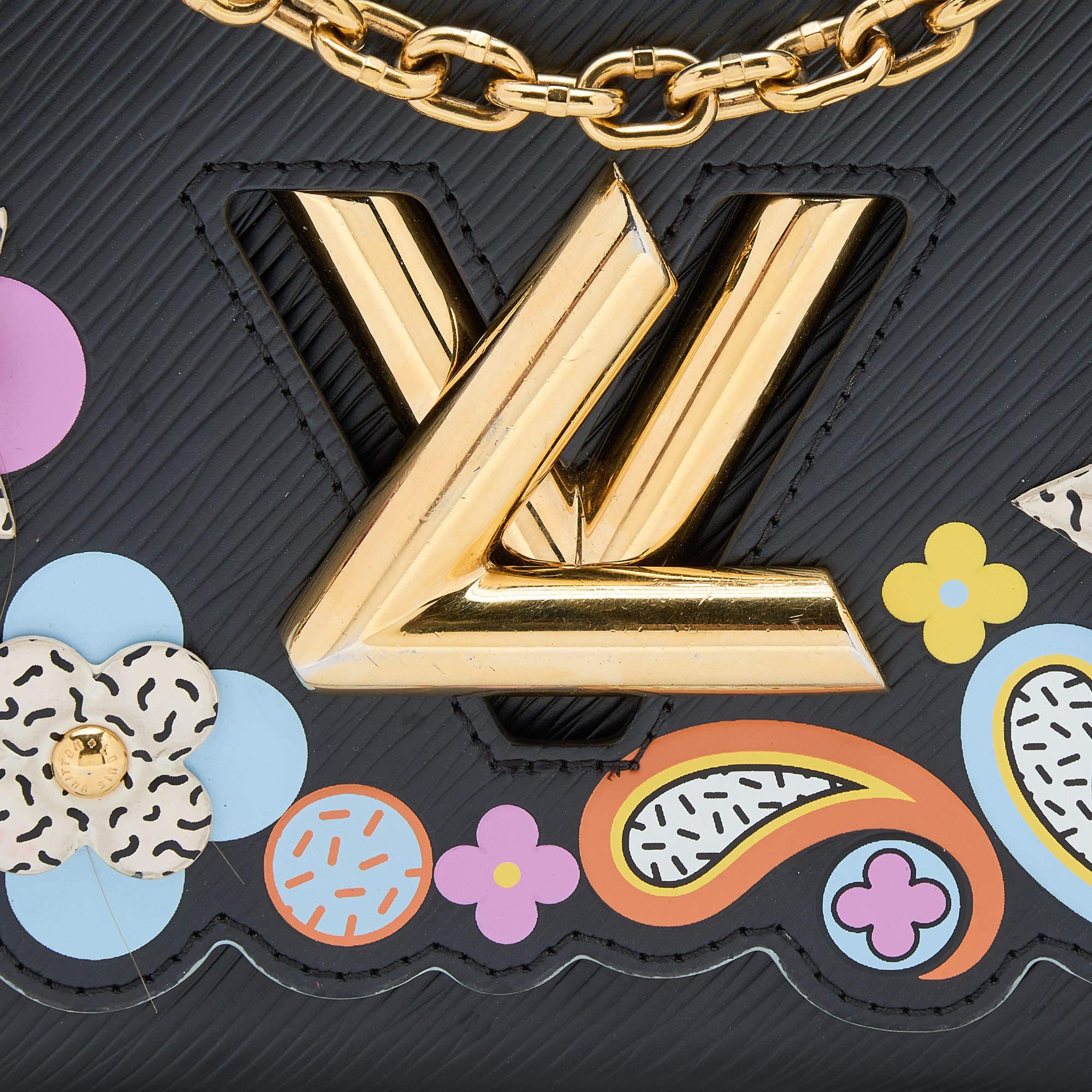 Louis Vuitton Black Epi Leather Limited Edition Flower Twist Bag 2
