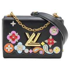 Louis Vuitton Black Epi Leather Limited Edition Flower Twist Bag