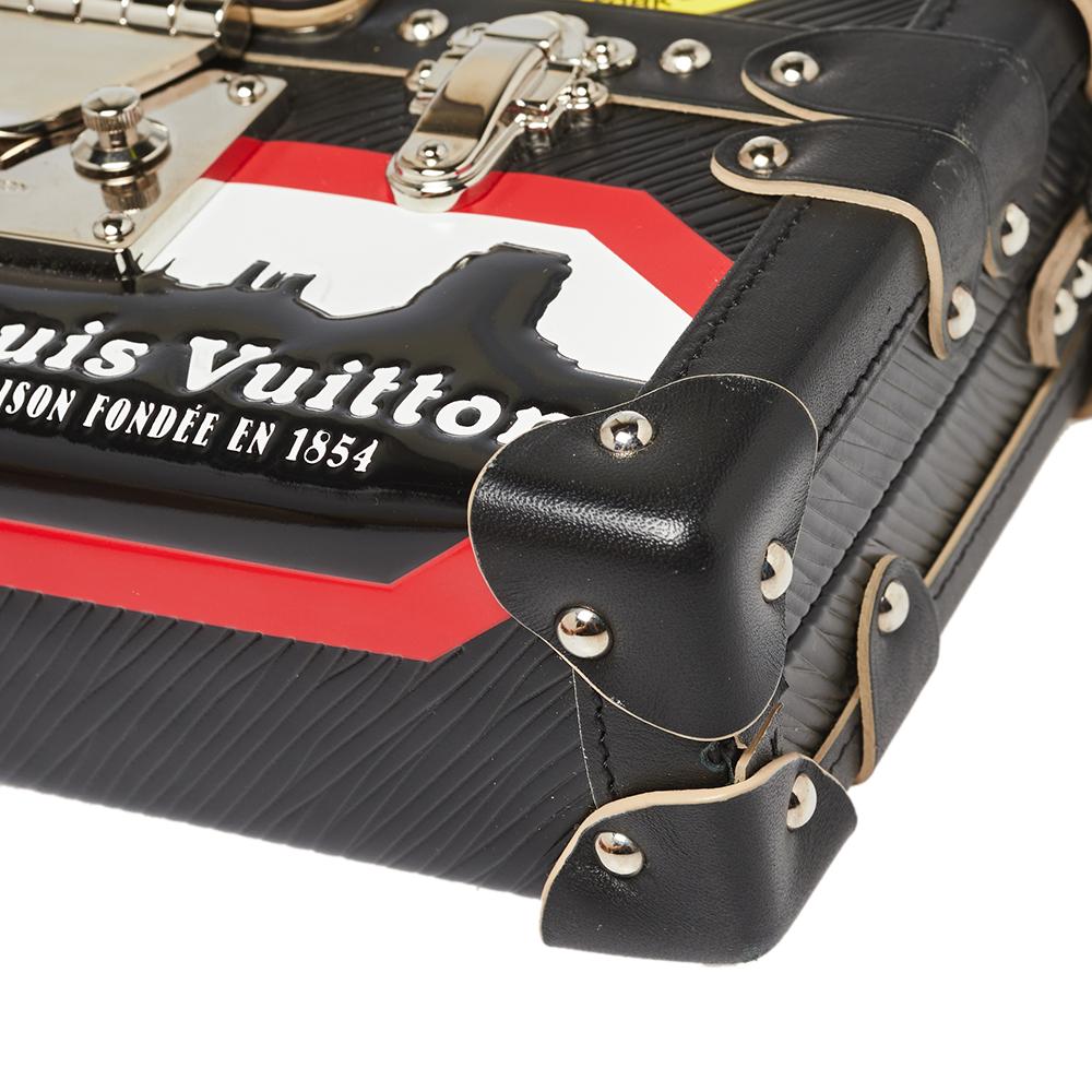 Louis Vuitton Black Epi Leather Limited Edition World Tour Petite Malle Bag 1