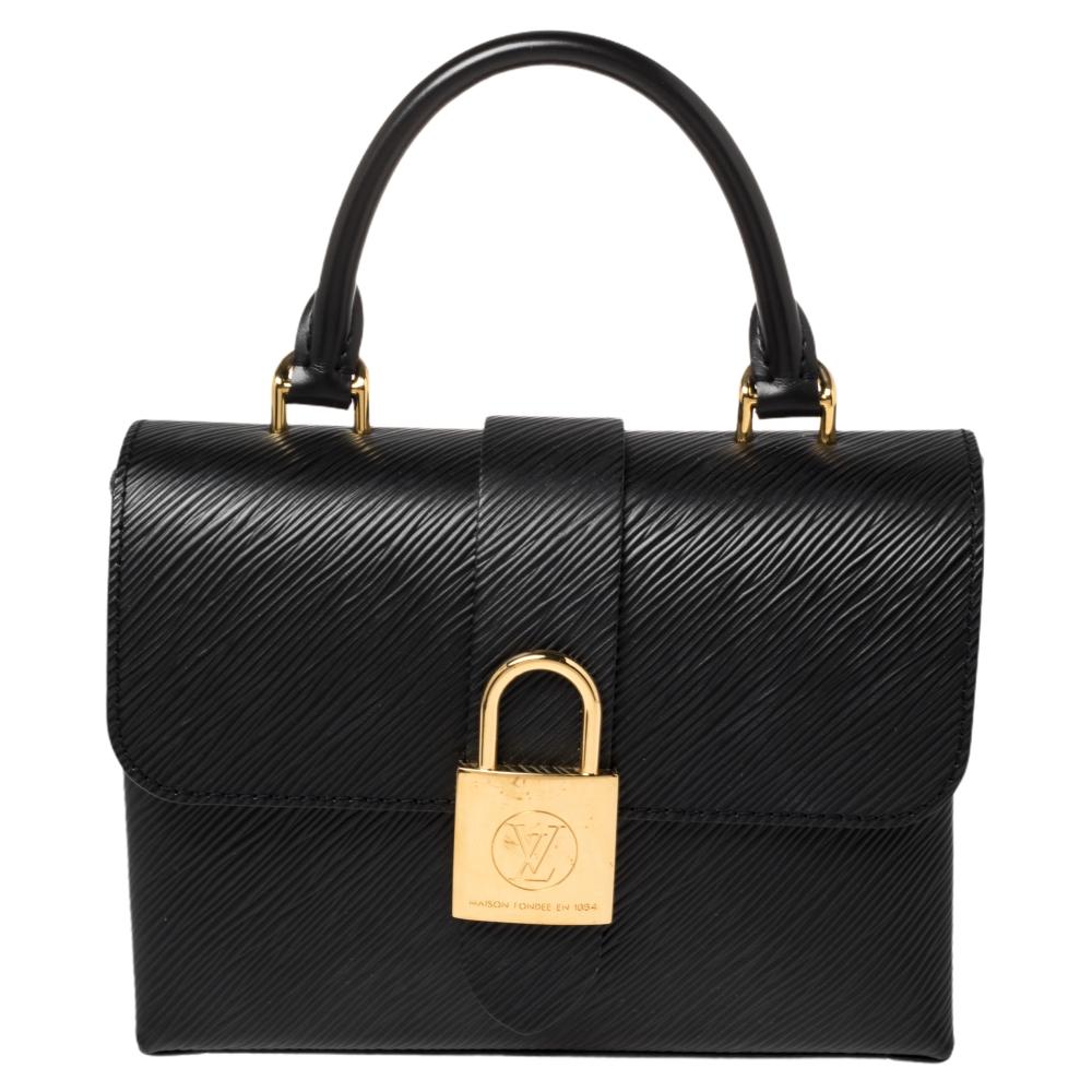 Louis Vuitton Black Epi Leather Locky BB Bag at 1stDibs  lv locky bb black,  louis vuitton locky bb black, locky bb black