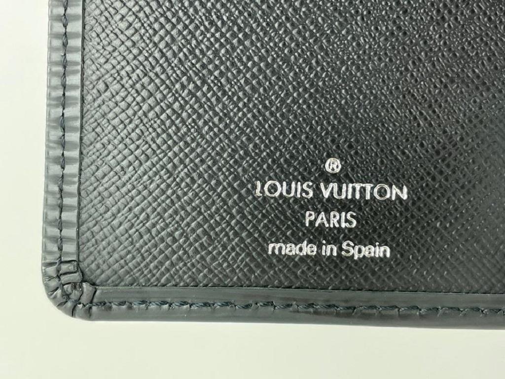 Louis Vuitton Black Epi Leather Long Bifold Card Holder Wallet Brazza James5l520 Pour femmes en vente