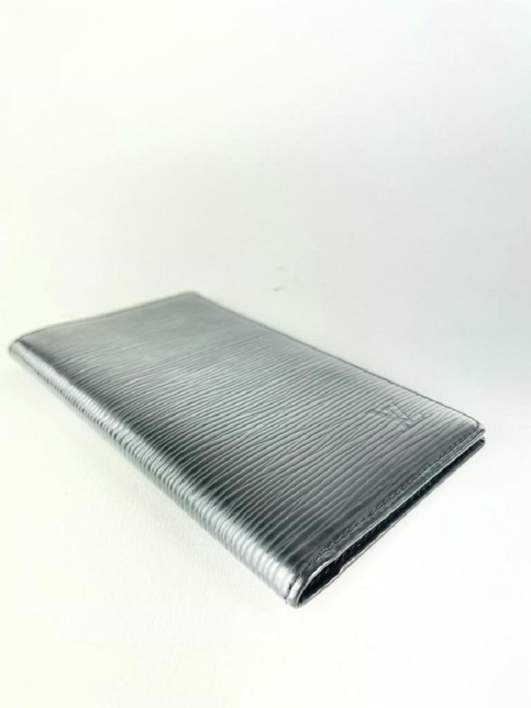 Louis Vuitton Black Epi Leather Long Bifold Card Holder Wallet Brazza James5l520 For Sale 2