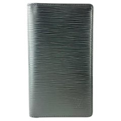 Louis Vuitton Black Epi Leather Long Bifold Card Holder Wallet Brazza James5l520