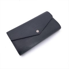 Louis Vuitton Black Epi Leather Long Continental Sarah Wallet