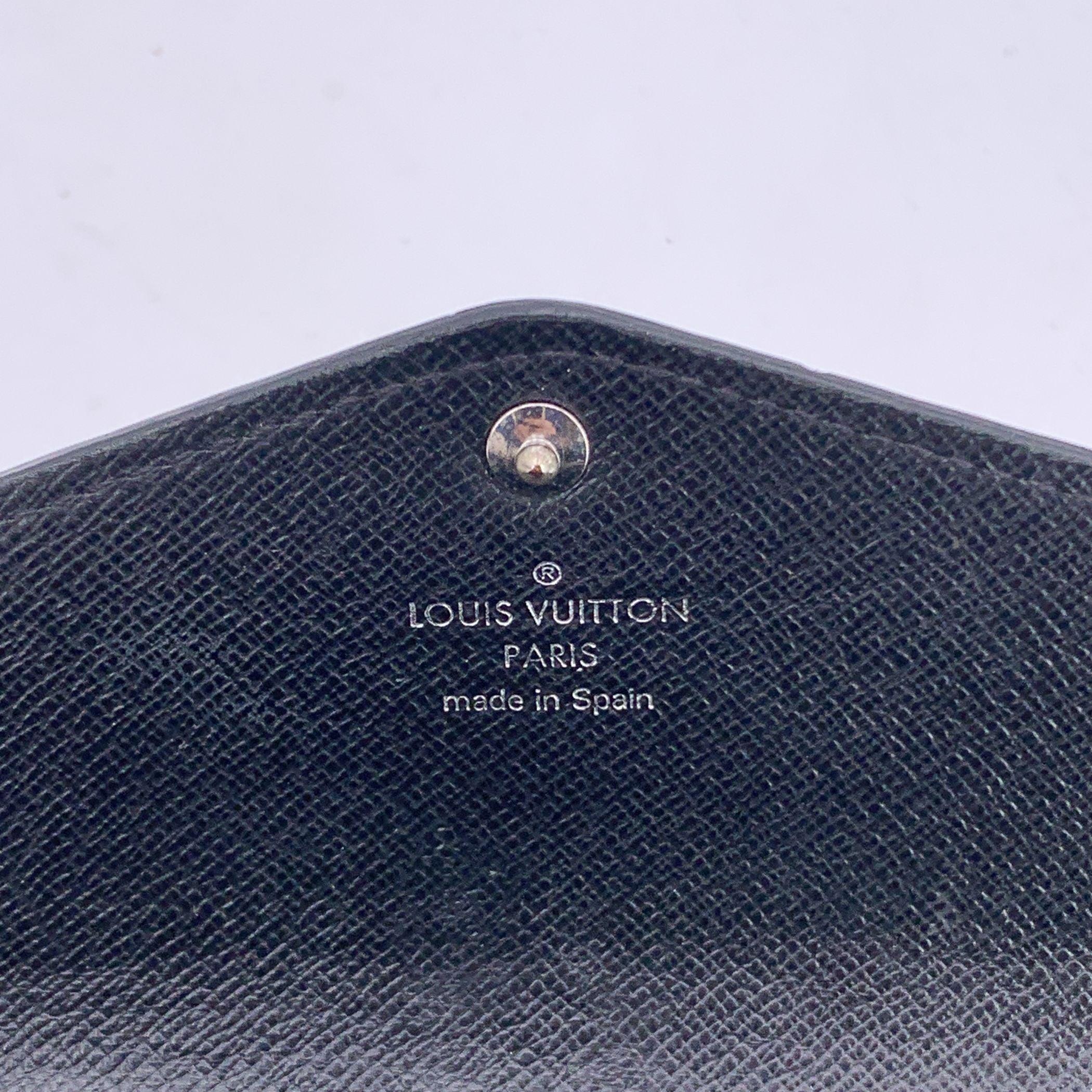 Louis Vuitton Black Epi Leather Long Continental Sarah Wallet For Sale 1