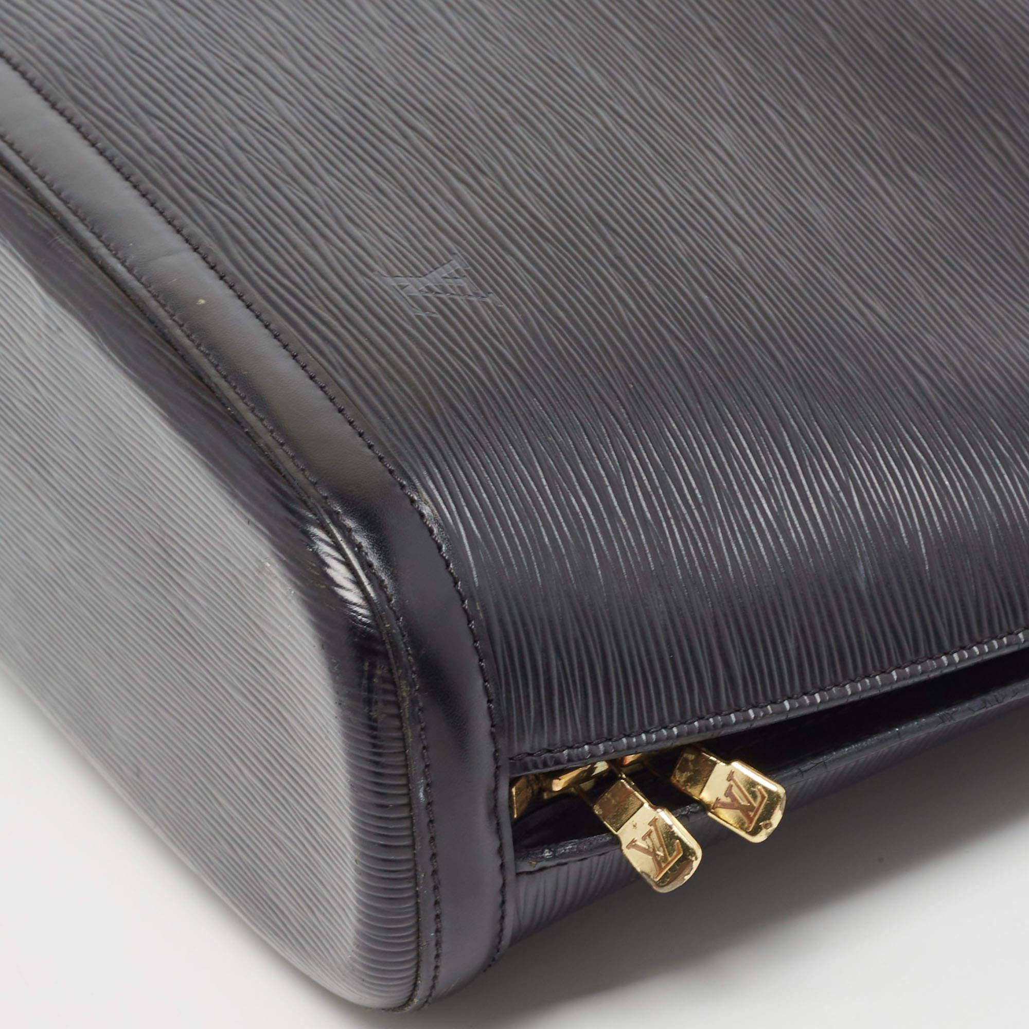 Louis Vuitton Black Epi Leather Lussac Bag 2
