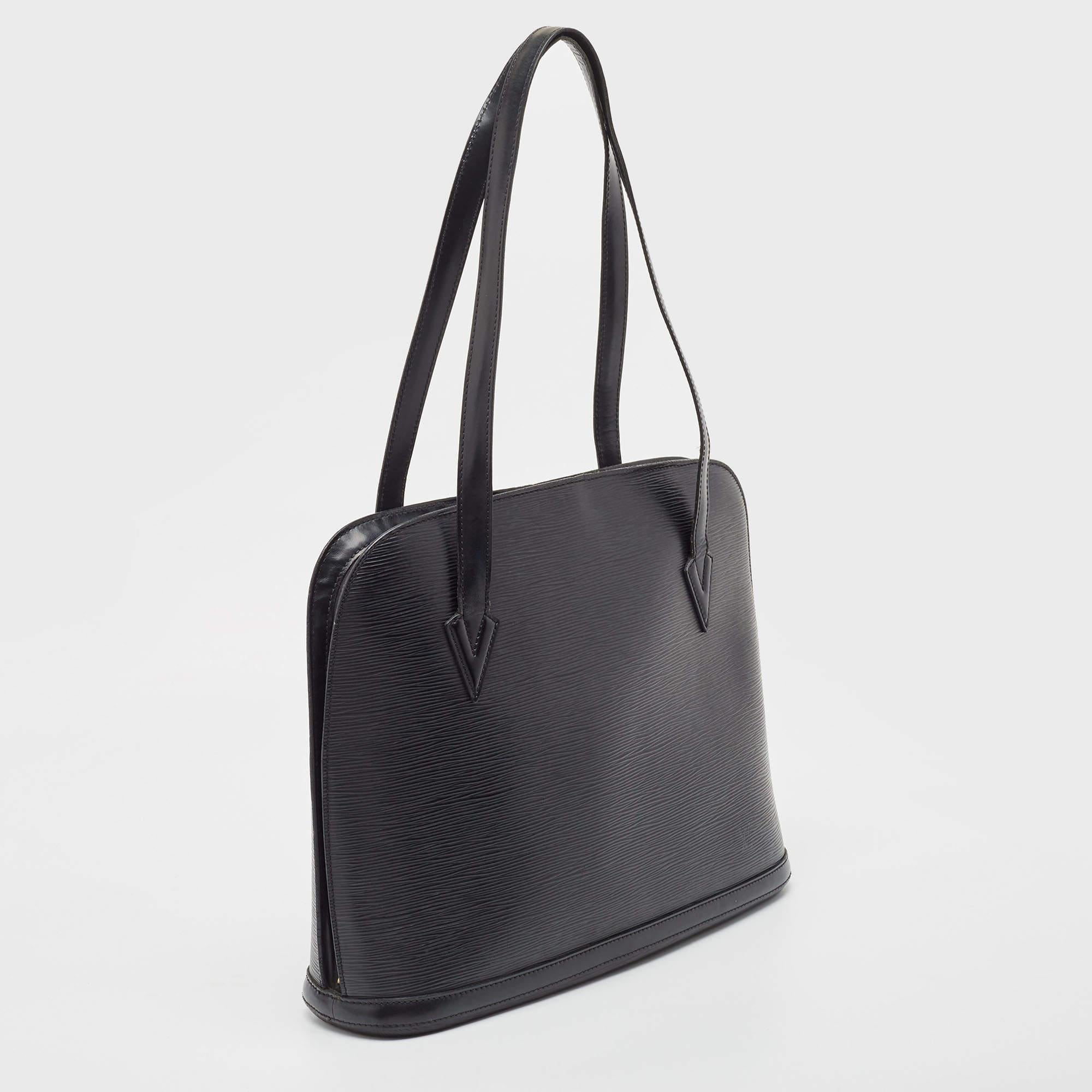 Louis Vuitton Black Epi Leather Lussac Bag 3