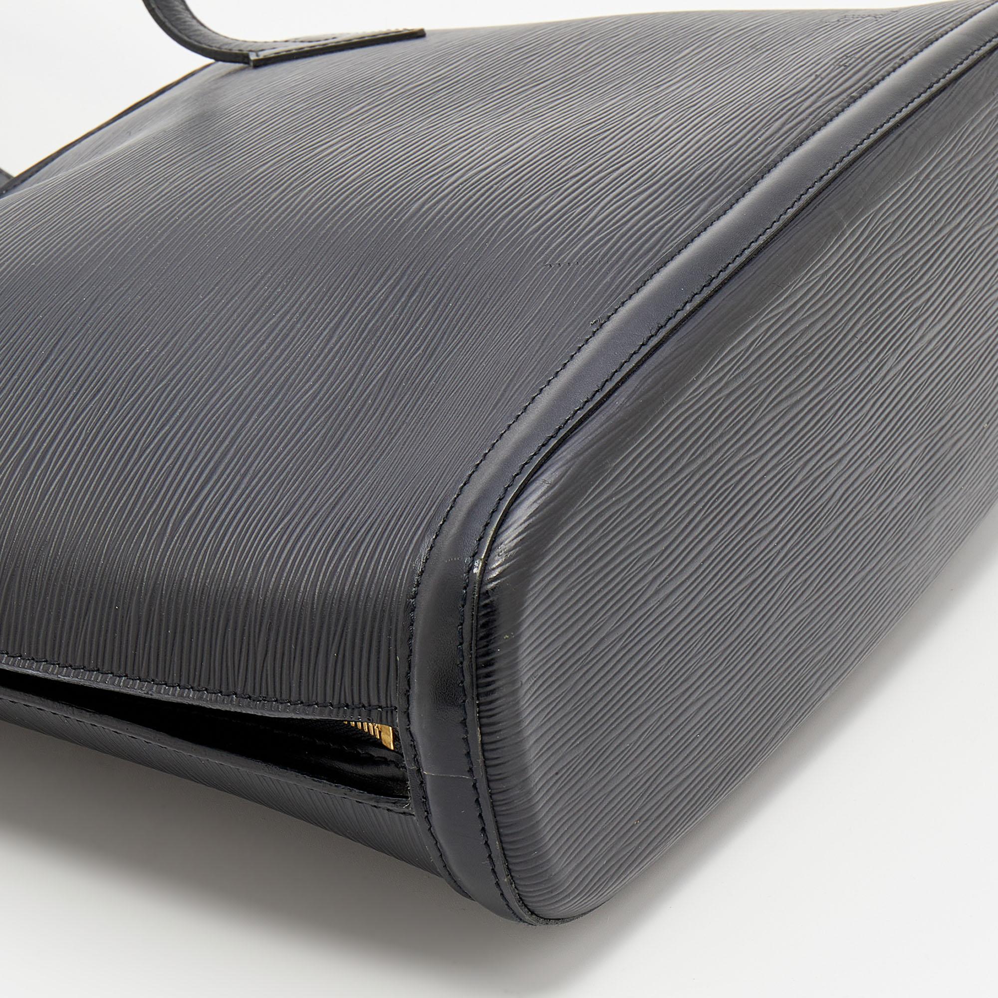 Louis Vuitton Black Epi Leather Lussac Bag 5
