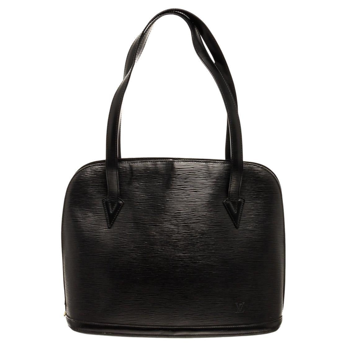 Louis Vuitton Black Epi Leather Lussac Shoulder Bag For Sale