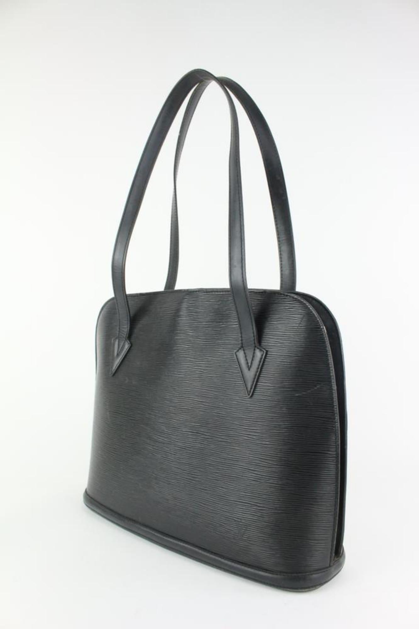 Louis Vuitton Black Epi Leather Lussac Zip Tote Bag 106lv5 For Sale 5