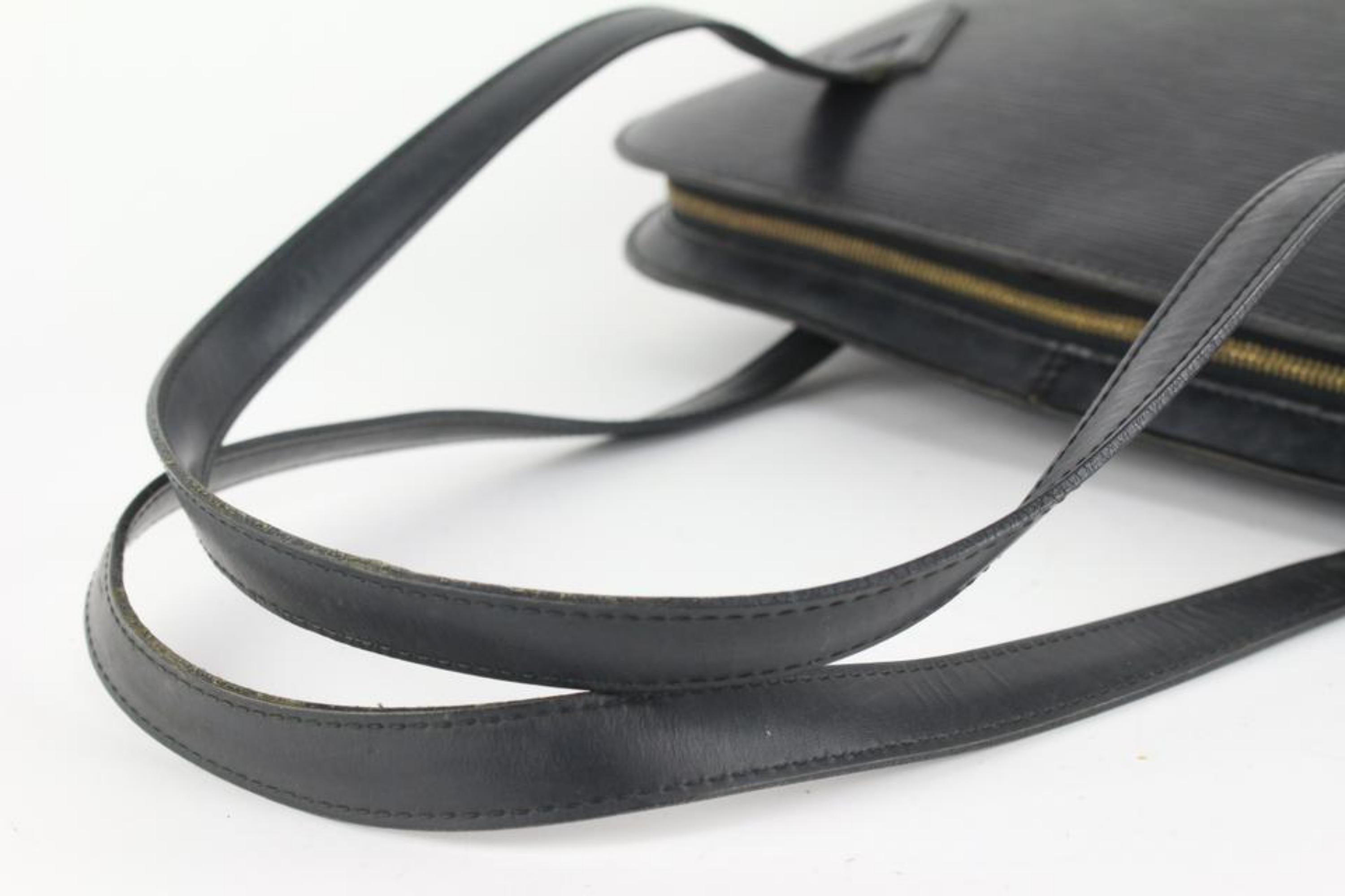 Louis Vuitton Black Epi Leather Lussac Zip Tote Bag 106lv5 For Sale 2