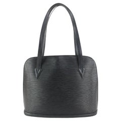 Louis Vuitton Black Epi Leather Lussac Zip Tote Bag 106lv5