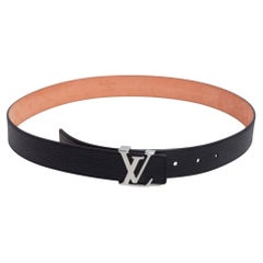 Louis Vuitton Black Epi Leather LV Initiales Belt 85 CM