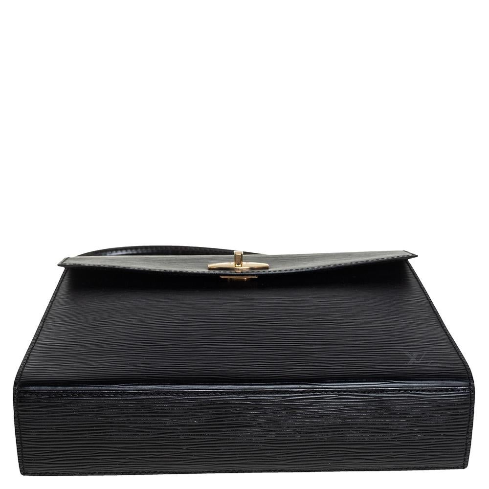 Louis Vuitton Black Epi Leather Malesherbes Bag In Fair Condition In Dubai, Al Qouz 2