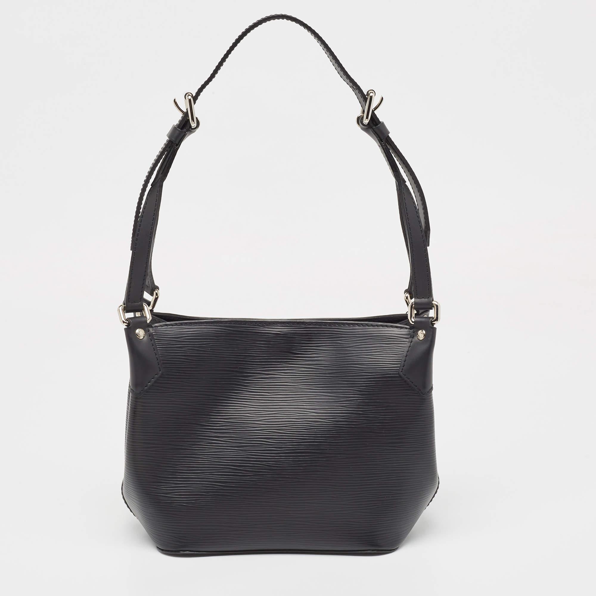 Women's Louis Vuitton Black Epi Leather Mandara PM Bag