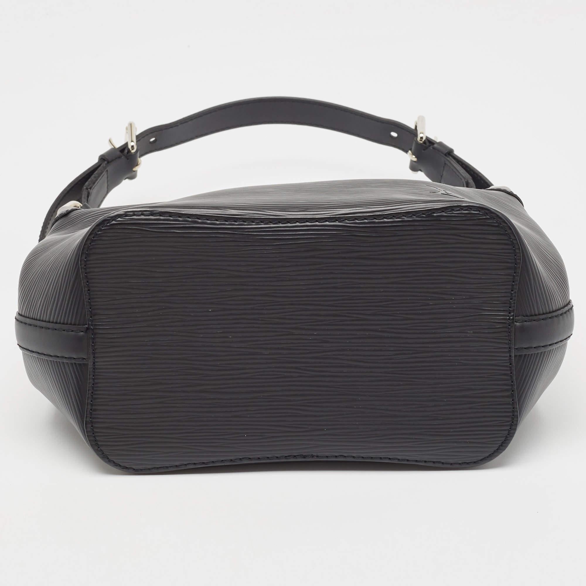 Louis Vuitton Black Epi Leather Mandara PM Bag 1