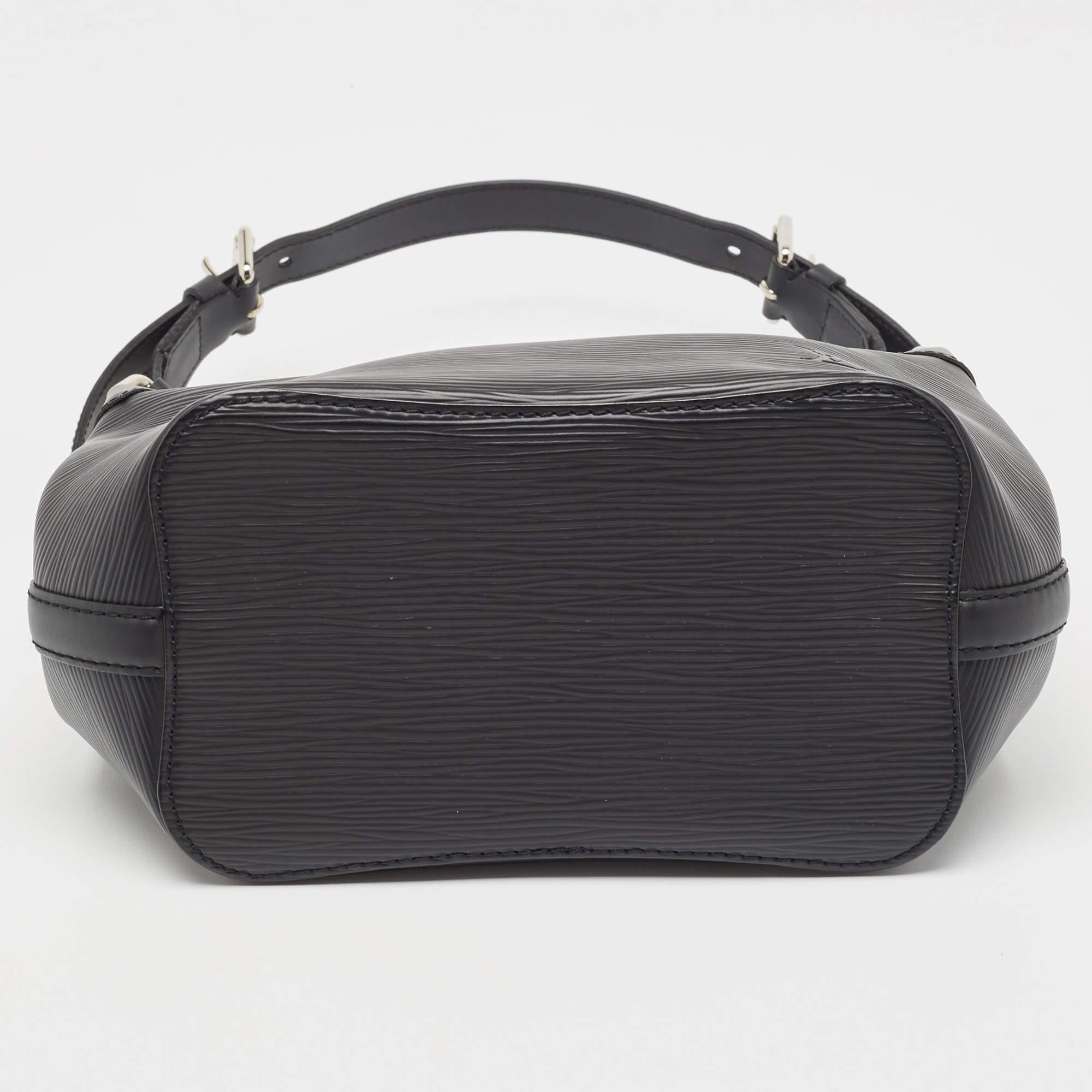 Louis Vuitton Black Epi Leather Mandara PM Bag 5