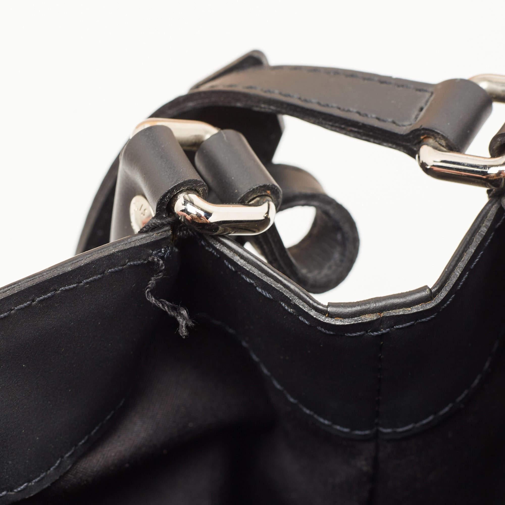 Louis Vuitton Black Epi Leather Mandara PM Bag 5