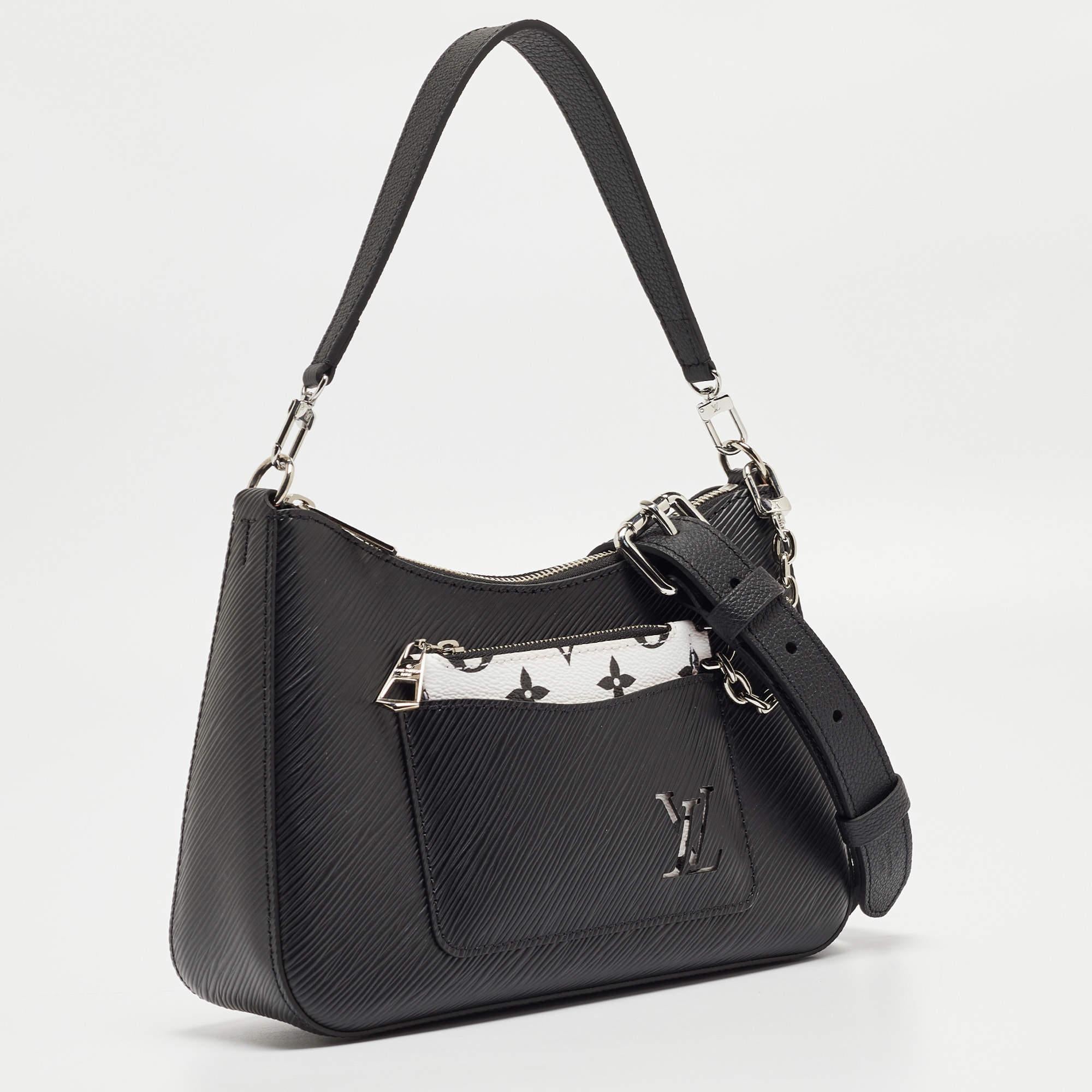 Louis Vuitton Black Epi Leather Marelle Bag In Excellent Condition In Dubai, Al Qouz 2