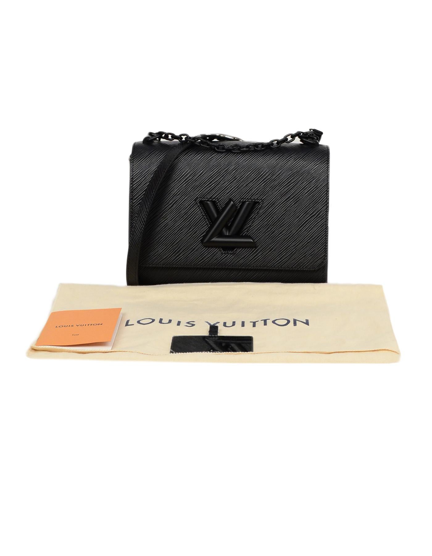 Louis Vuitton Black Epi Leather/Matte Black LV Twist MM Crossbody Bag 4