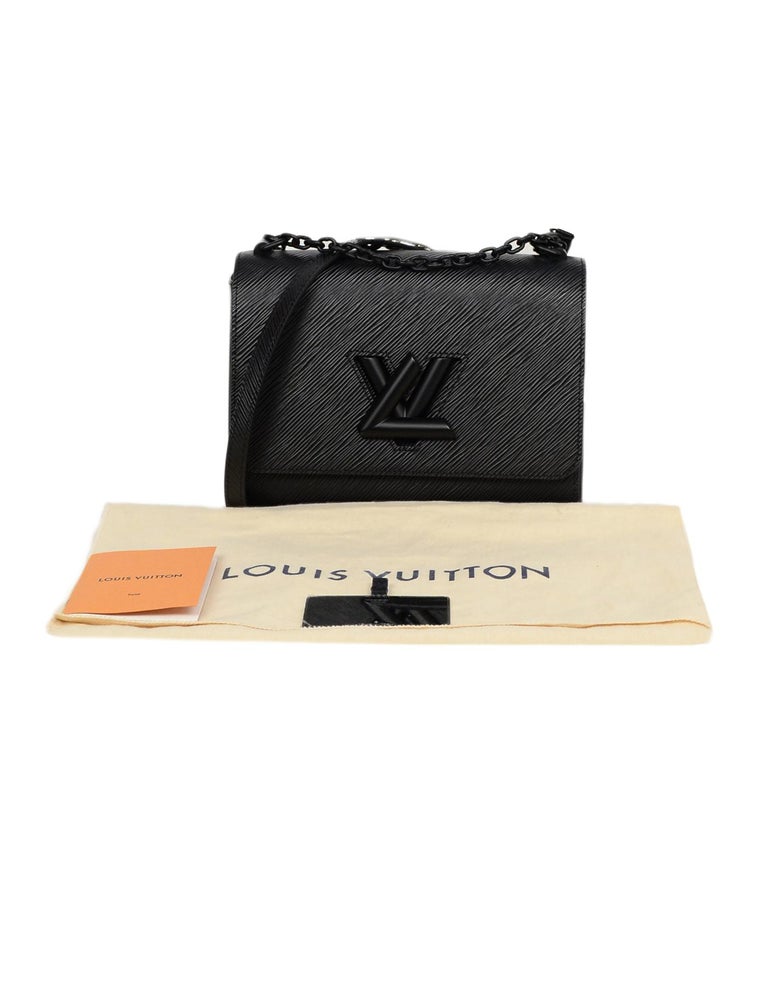 LOUIS VUITTON Twist Epi Leather Crossbody Bag Black
