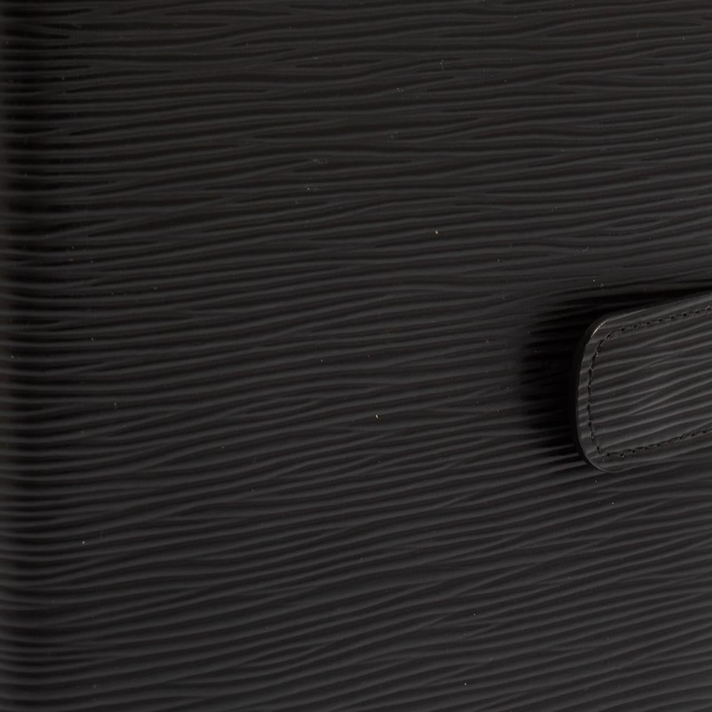 Louis Vuitton Black Epi Leather Medium Ring Agenda Cover 6