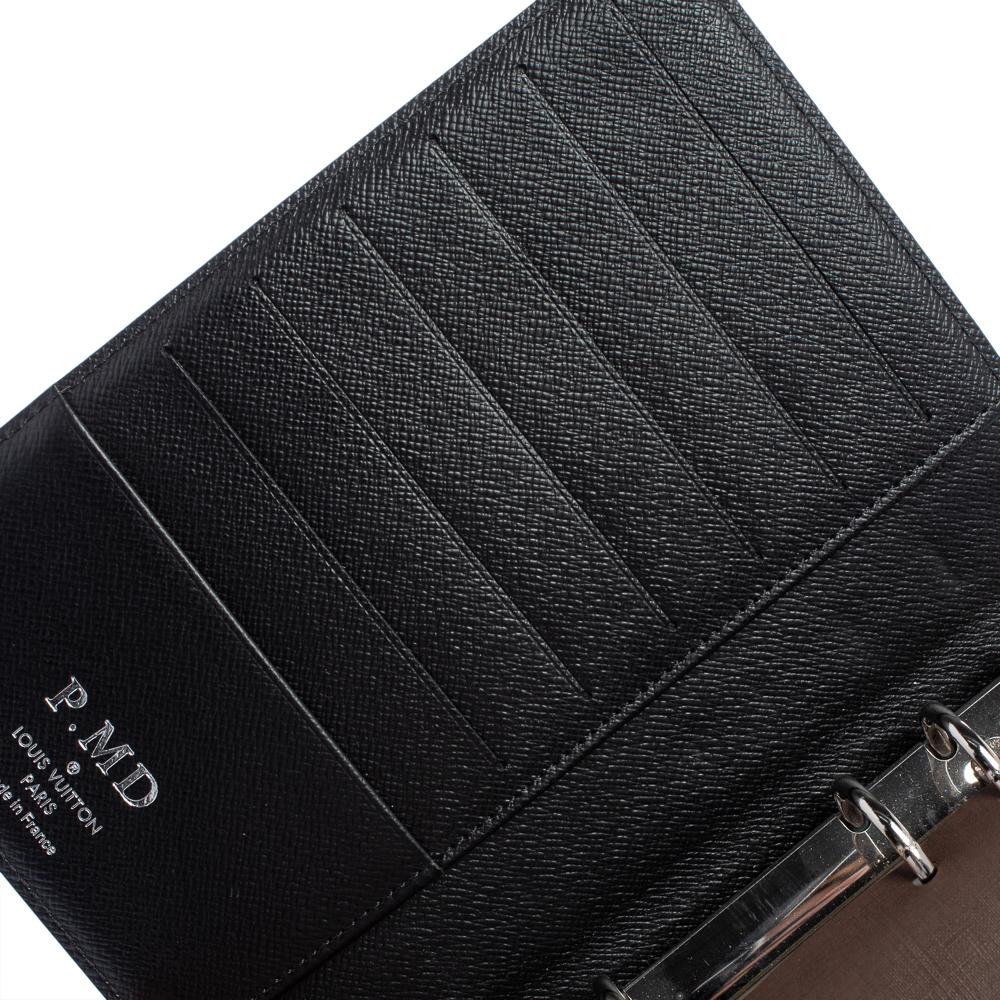 Louis Vuitton Black Epi Leather Medium Ring Agenda Cover 5