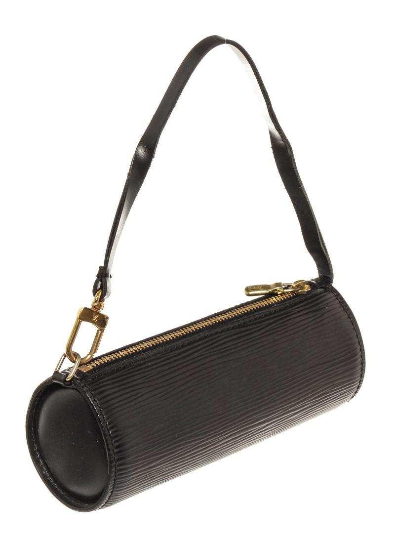 Louis Vuitton Black Epi Leather Mini Papillon Pochette Bag In Good Condition In Irvine, CA