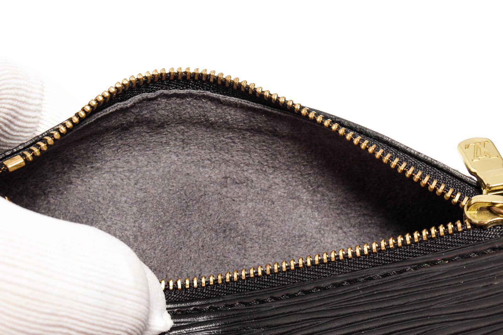 Louis Vuitton Black Epi Leather Mini Papillon Pochette Bag with silver-tone  1