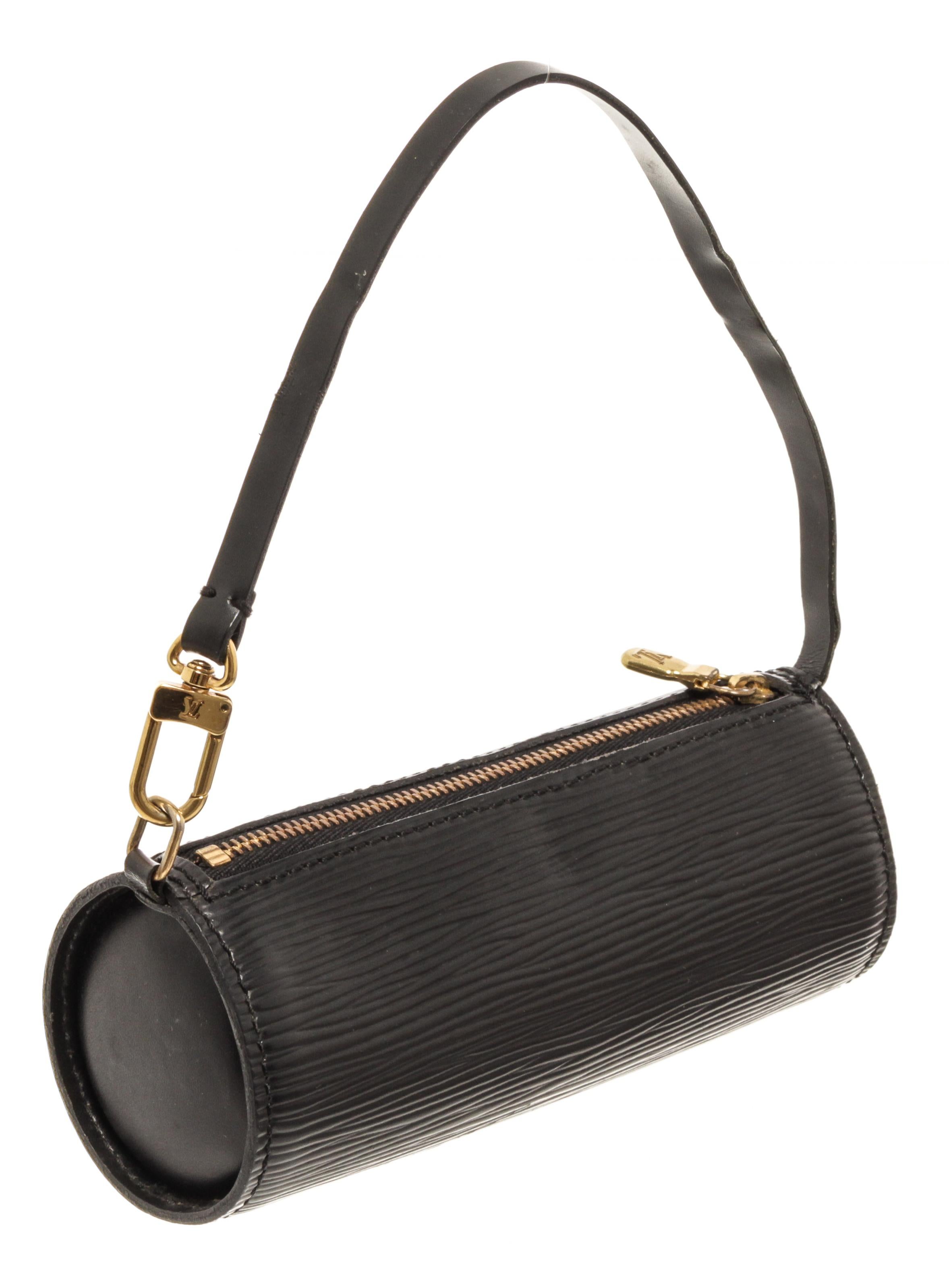 Louis Vuitton Black Epi Leather Mini Papillon Shoulder Bag In Good Condition In Irvine, CA