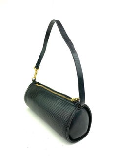 Schwarzes Epi-Leder-Mini-Soufflot Papillon-Armband 14LVA1116