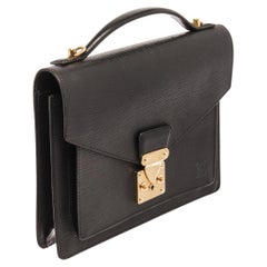 Louis Vuitton Black Epi Leather Monceau Crossbody Bag