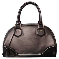 Vintage Louis Vuitton Black Epi Leather Montaigne Bowling GM Bag