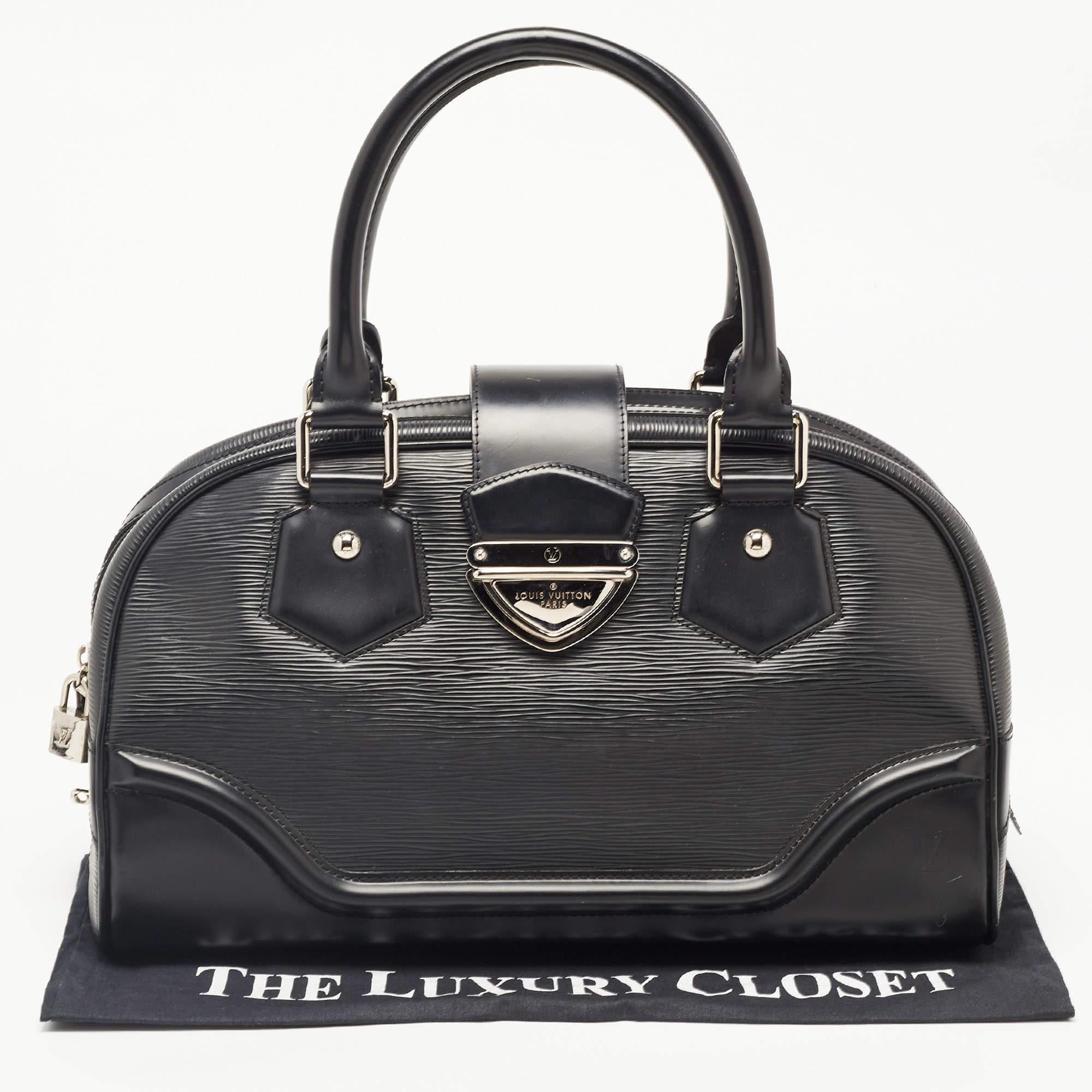 Louis Vuitton Black Epi Leather Montaigne GM Bag 11