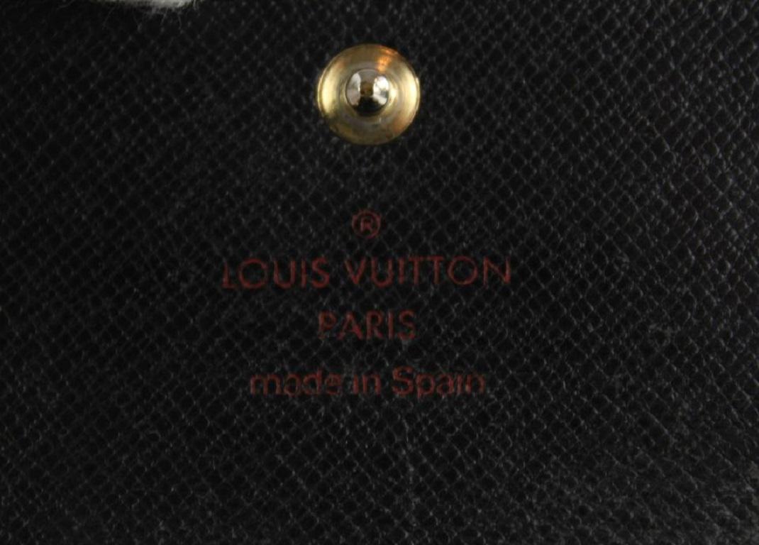 Louis Vuitton Black Epi Leather Multicles 6 Key Holder Ring Case  13LVS1210 In Good Condition In Dix hills, NY