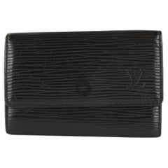 Vintage Louis Vuitton Black Epi Leather Multicles 6 Key Holder Ring Case  13LVS1210