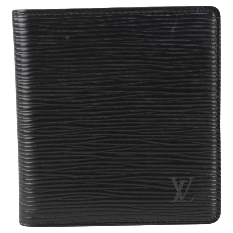 Louis Vuitton Black Epi Leather Multiple Men's Bifold Wallet Marco Florin