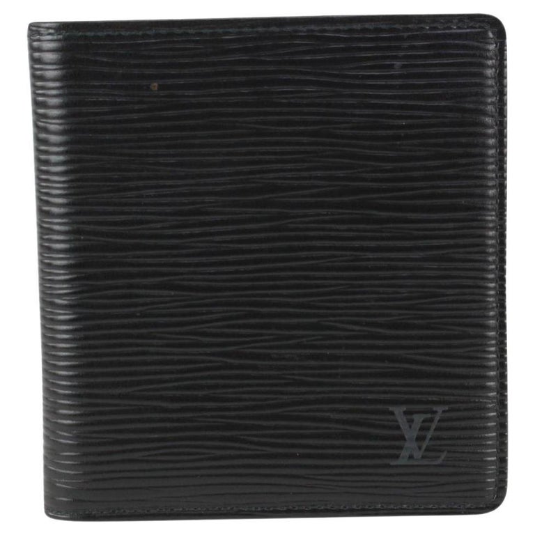 Louis Vuitton Black Epi Leather Multiple Men's Bifold Wallet Marco