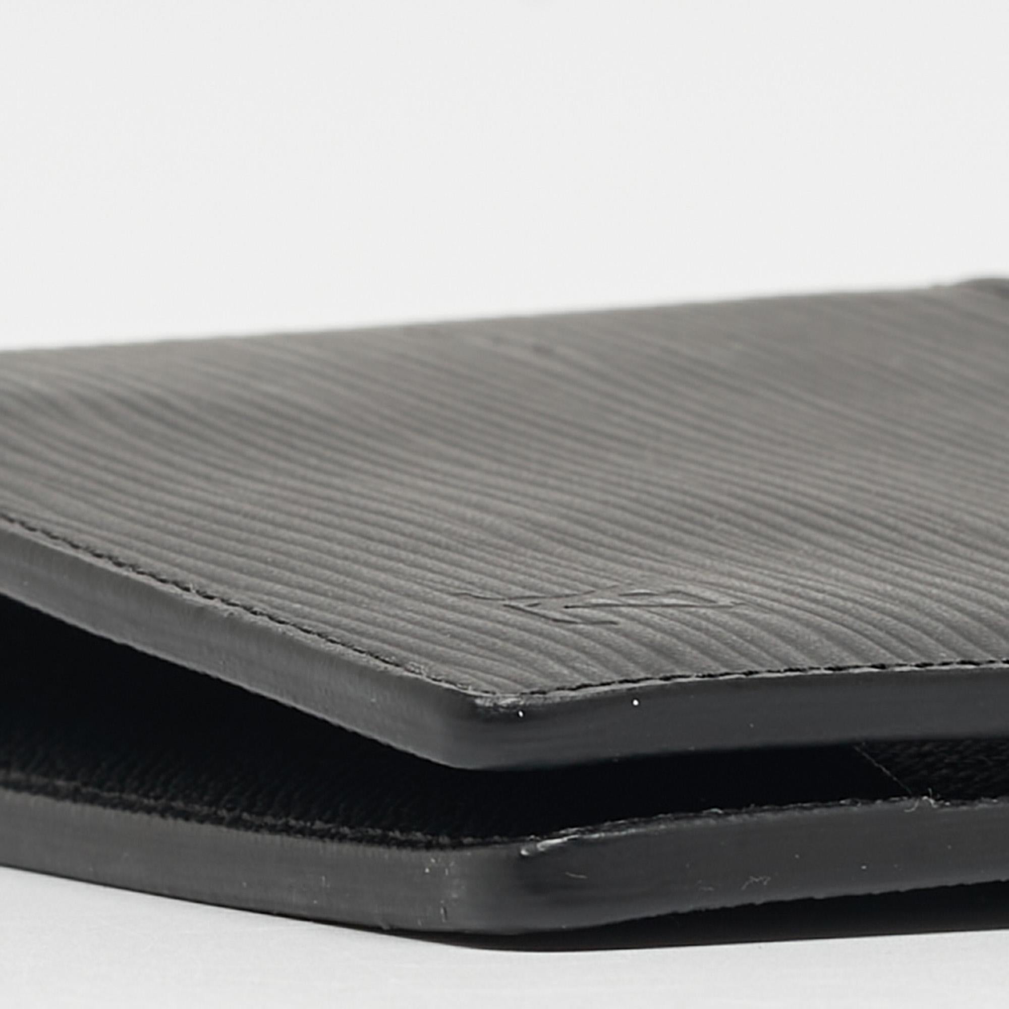 Men's Louis Vuitton Black Epi Leather Multiple Wallet