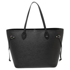 Louis Vuitton Black Epi Leather Neverfull MM Bag