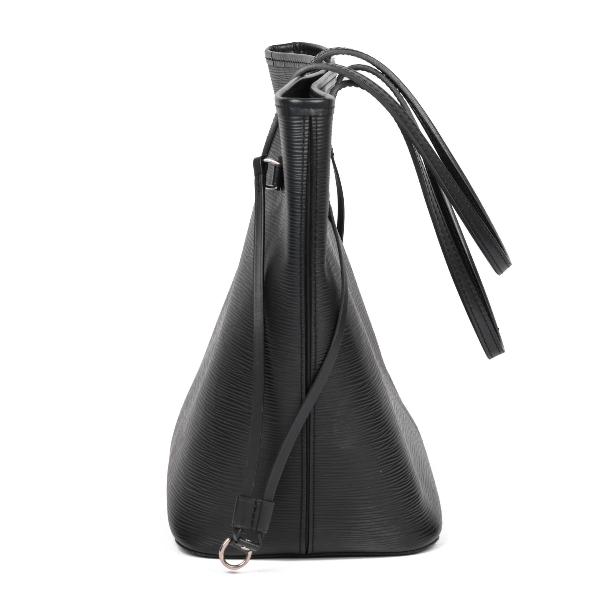 LOUIS VUITTON Black Epi Leather Neverfull MM In Excellent Condition In Bishop's Stortford, Hertfordshire